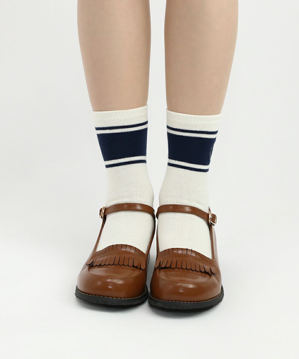 ivory×navy