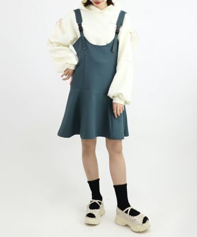 □Low waist jumper skirt with adjuster/F i.n.t [45AE04f014]