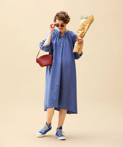 シャーリングスモックワンピース/COUPE LE COEUR [45PE03i002]