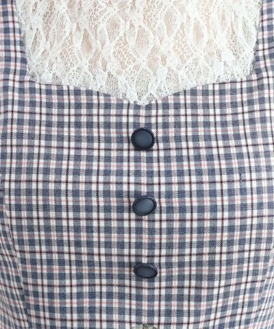 navy×pink / 162cm / layered with lace inner