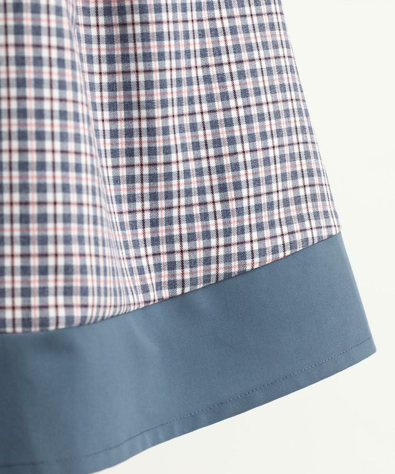 navy×pink / 162cm / layered with lace inner