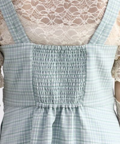 light green×white / 158cm / layered with lace inner