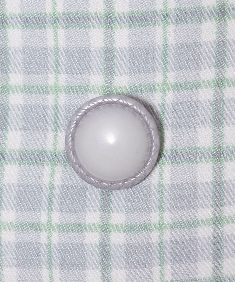 Button up (light green×white)