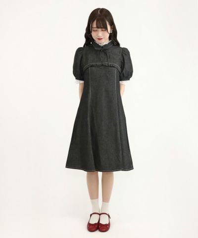 black / 162cm / レースインナーとのレイヤード