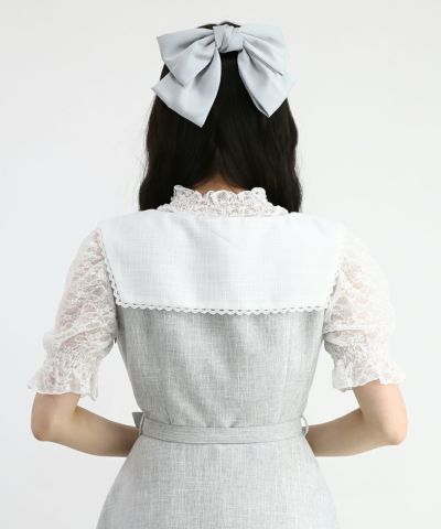 light gray / 162cm / layered with lace inner