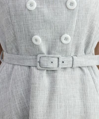 light gray / 162cm / layered with lace inner