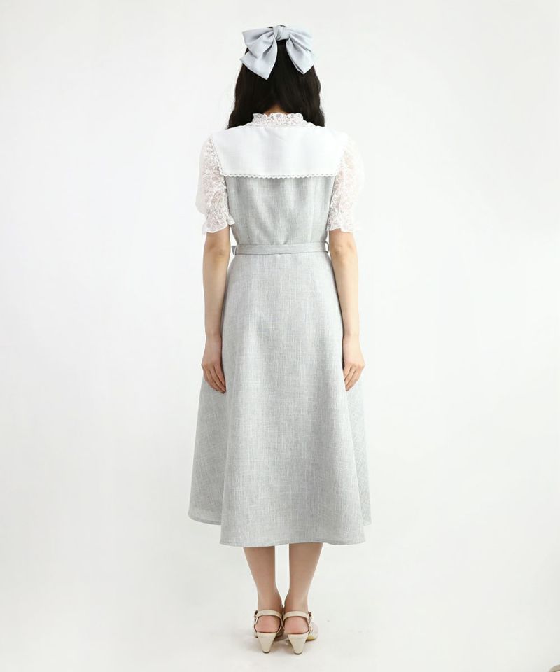 light gray / 162cm / layered with lace inner