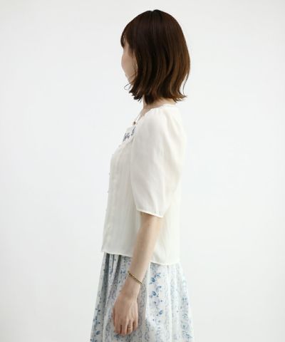 off white × blue / 158cm / 裾を出した場合