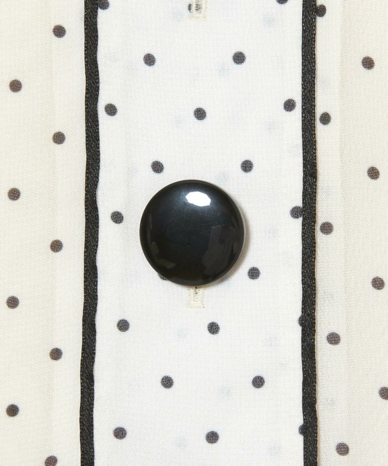 Button up (ivory×black)