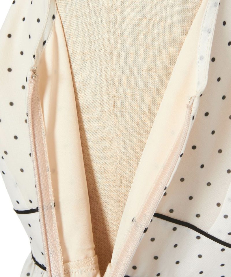 Side zipper (ivory×black)