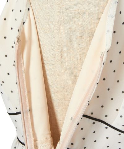Side zipper (ivory×black)