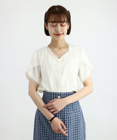 off white / 165cm / layered with lace inner