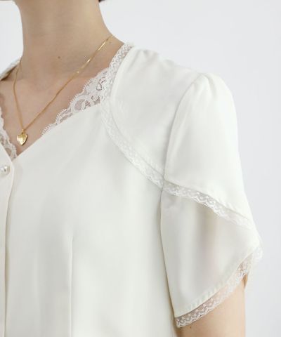 off white / 165cm / layered with lace inner