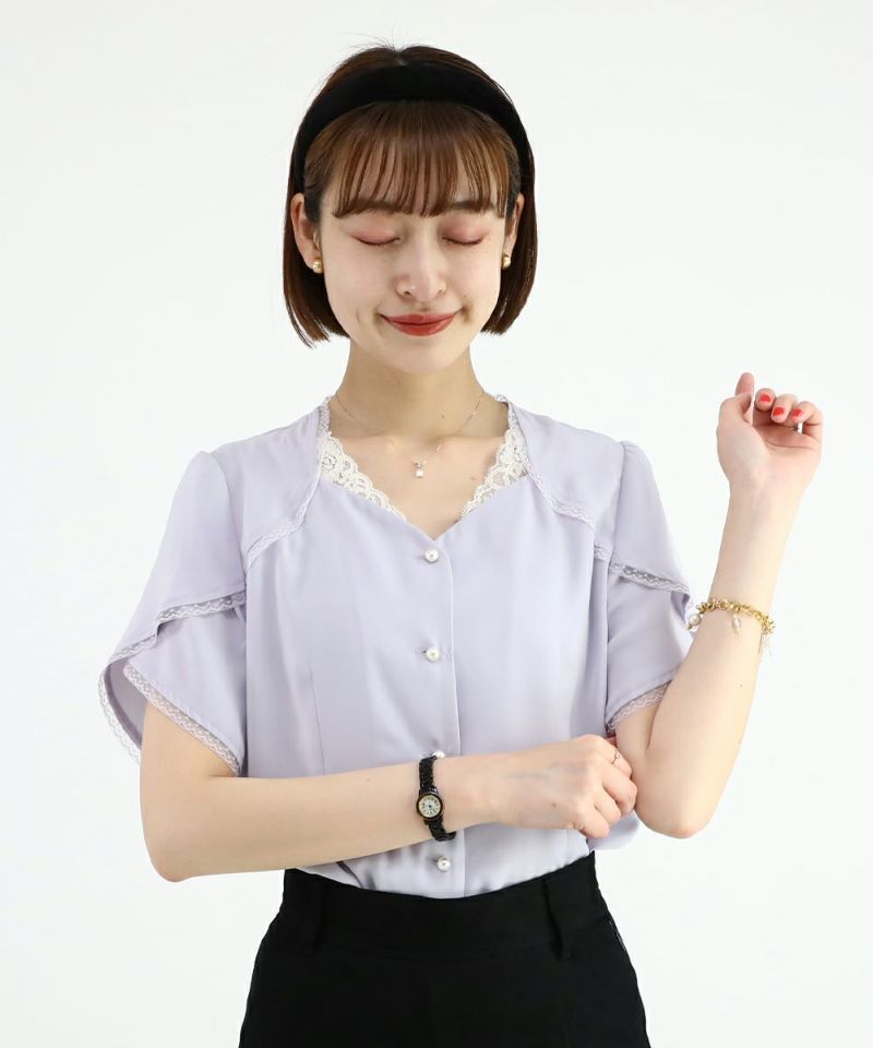 lavender / 165cm / layered with lace inner
