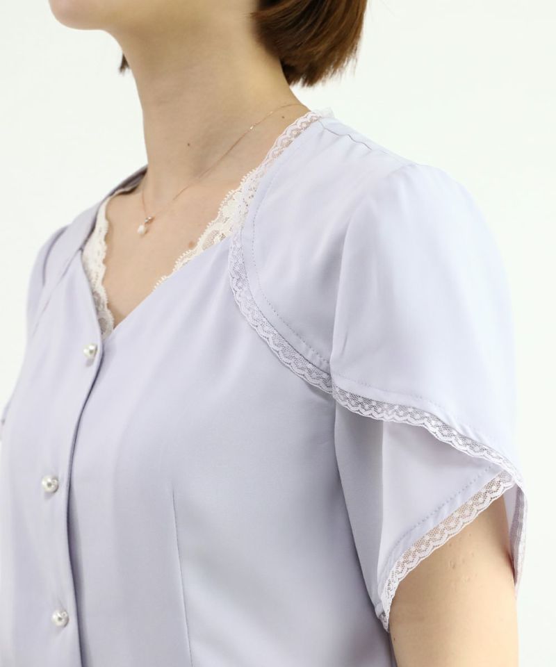lavender / 165cm / layered with lace inner