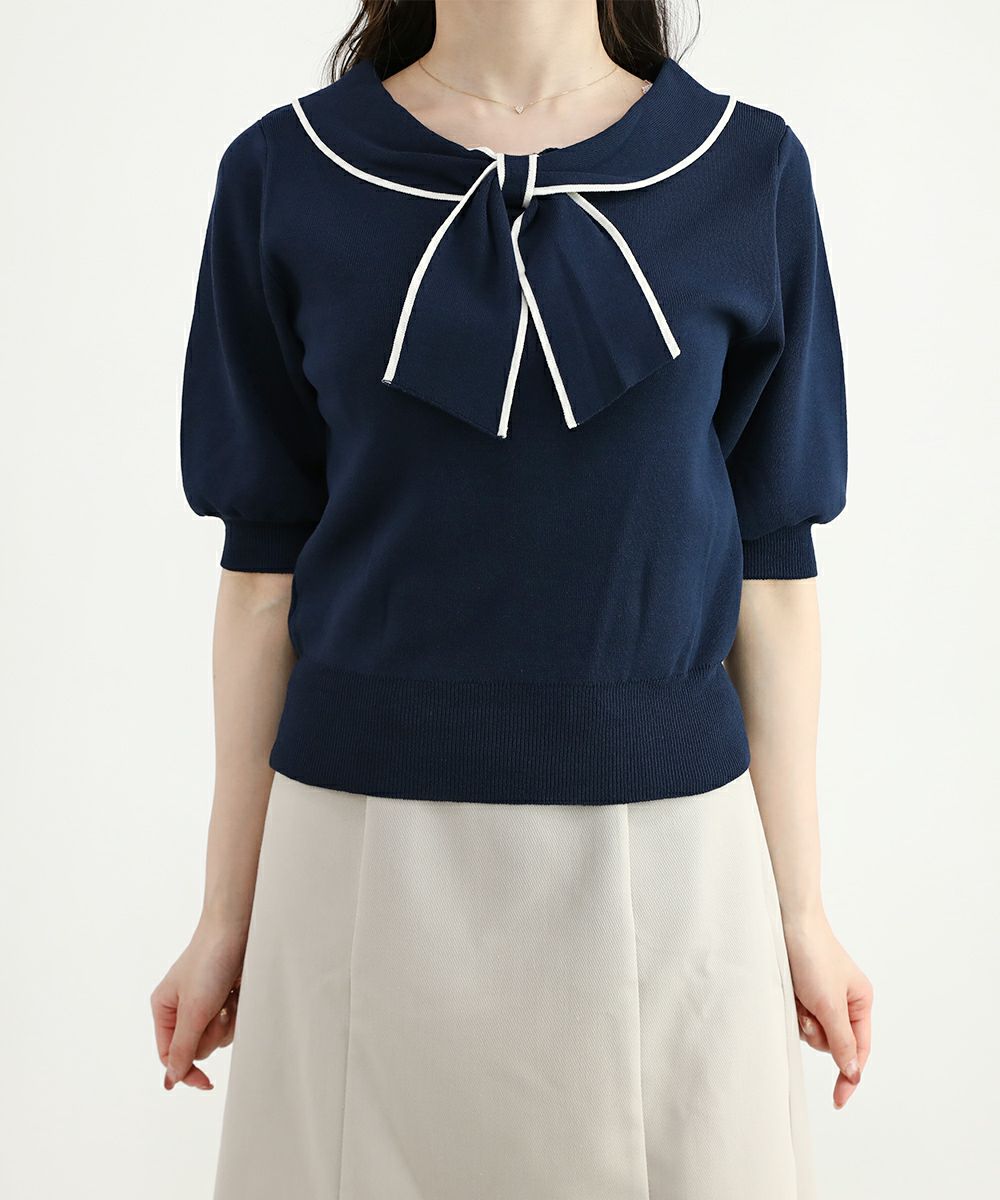 navy×white / 162cm / 裾を出した状態
