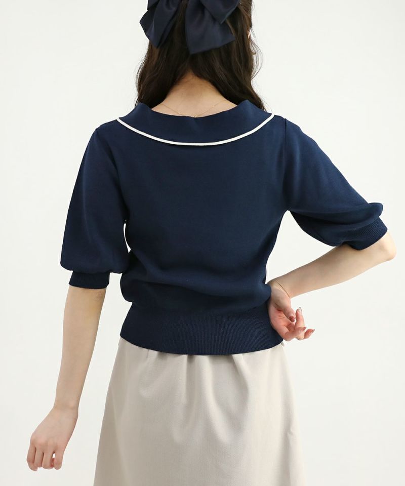 navy×white / 162cm / 裾を出した状態