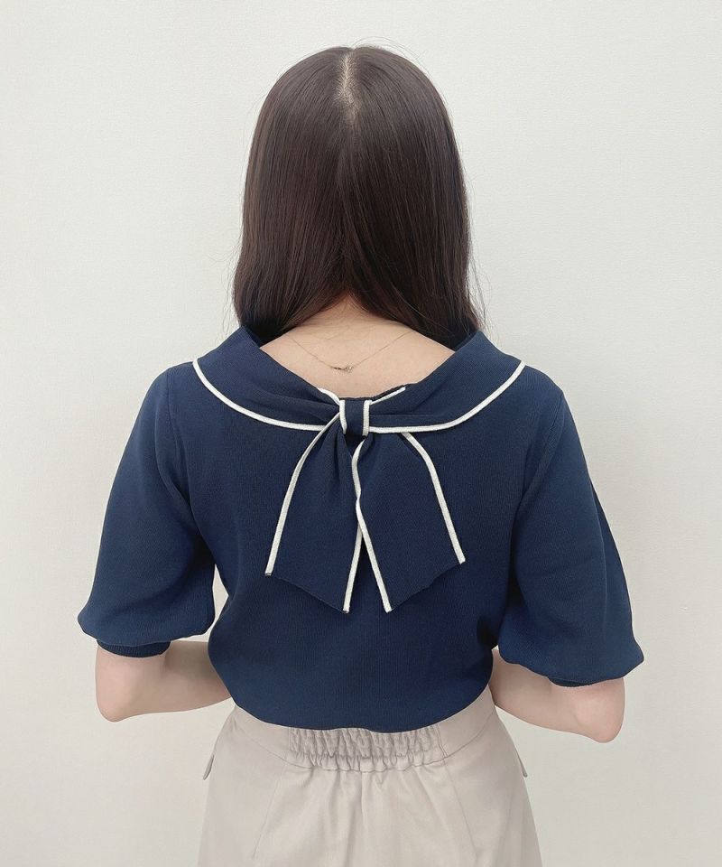 navy×white / 162cm / ボウタイを後ろにした状態