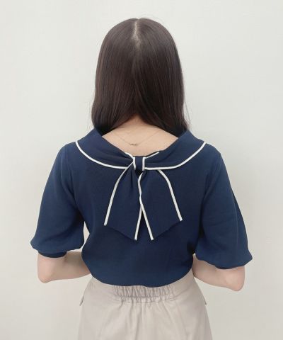 navy×white / 162cm / ボウタイを後ろにした状態