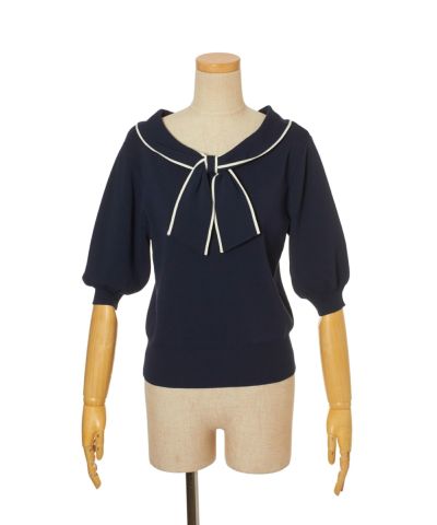 navy×white