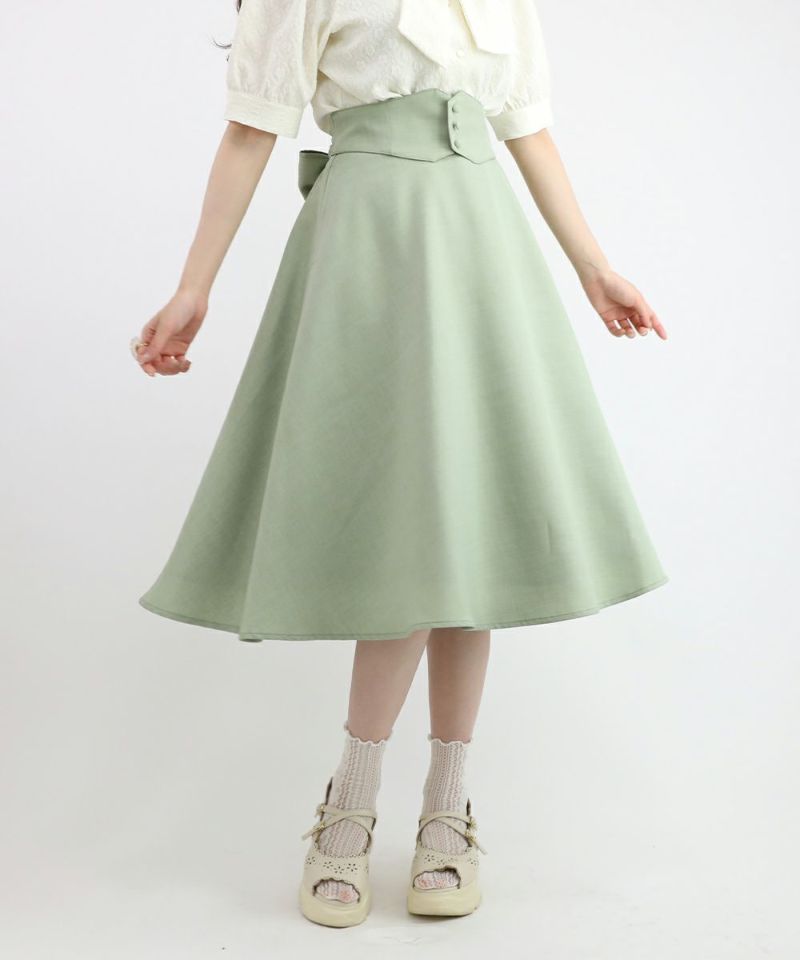 blue gray / 158cm / コルセットベルトを外した状態