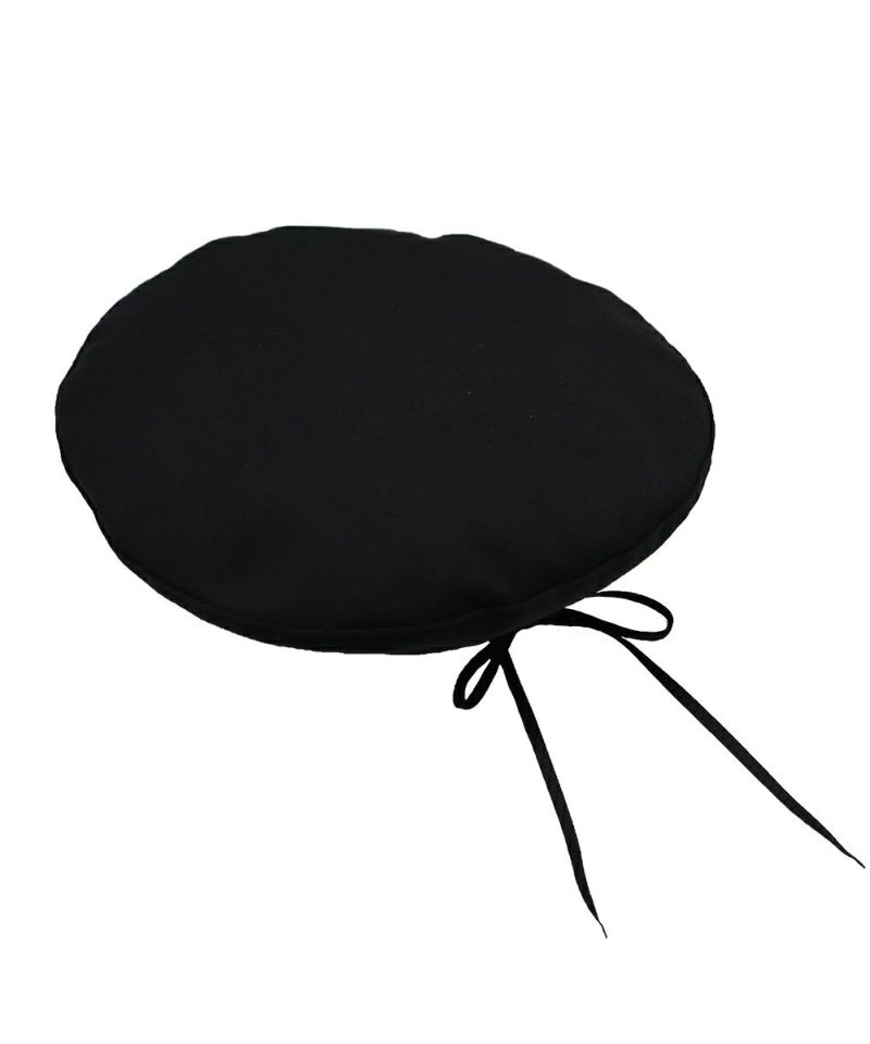 D-00994 /「LEATHER WAPPEN FLUFFY BERET / BLACK」ベレー帽