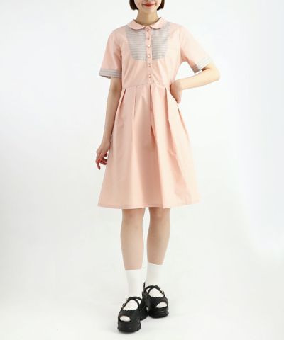 □Multi-border switching shirt dress/F i.n.t [45AE02h018]