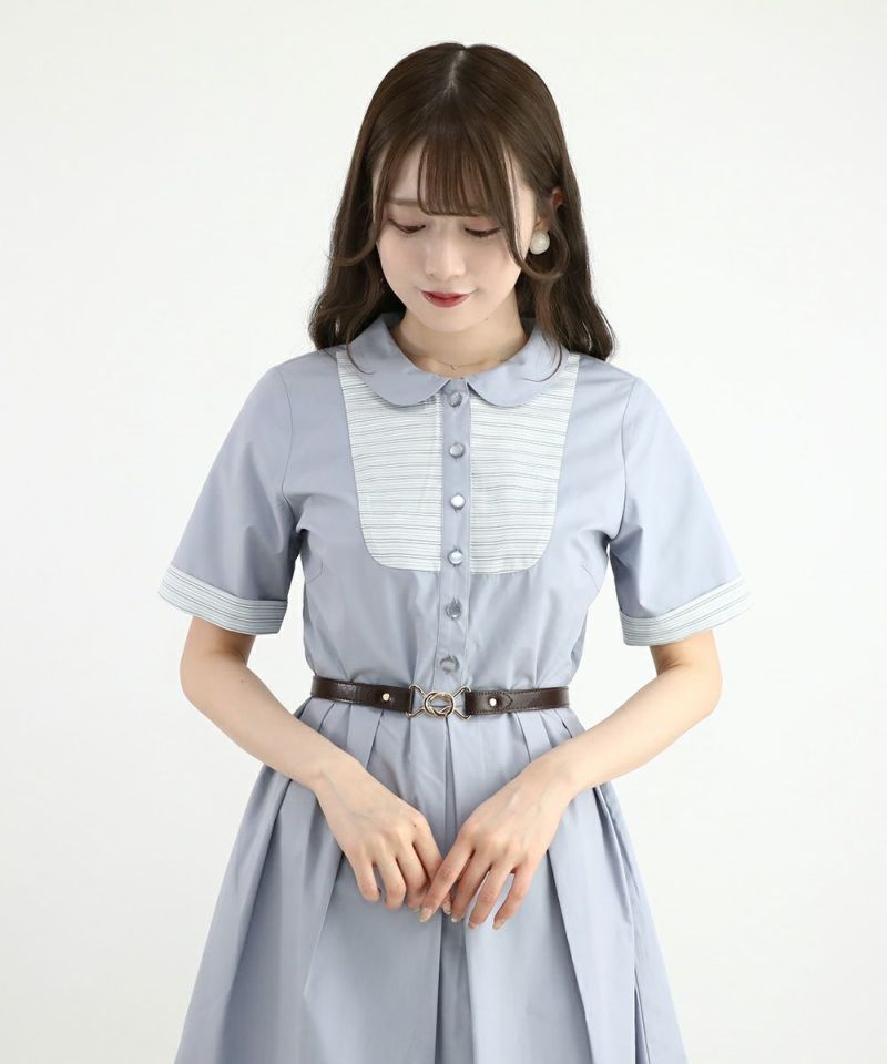 blue gray / 162cm / belt arrangement