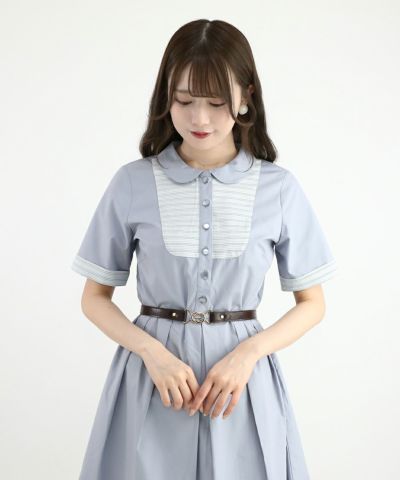 blue gray / 162cm / belt arrangement