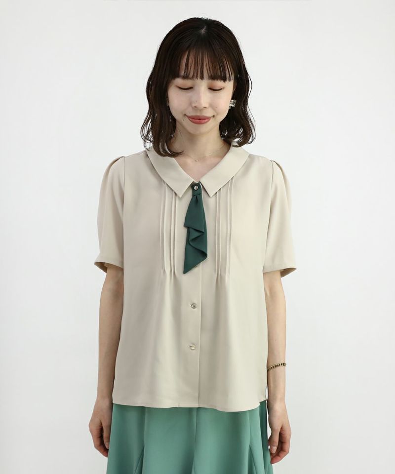 beige×green / 158cm / hem exposed