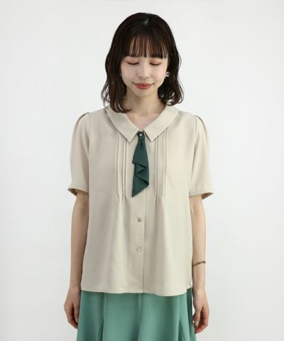 beige×green / 158cm / hem exposed