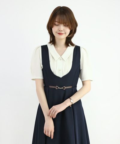 off white x navy / 160cm / tie removed
