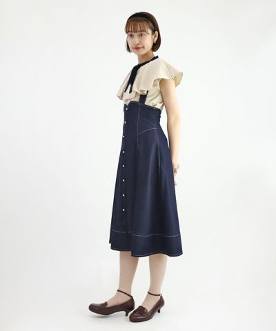 ivory×navy / 165cm (*Ribbon specifications differ from some products)