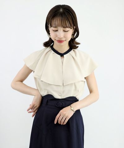 ivory×navy / 158cm / tie removed