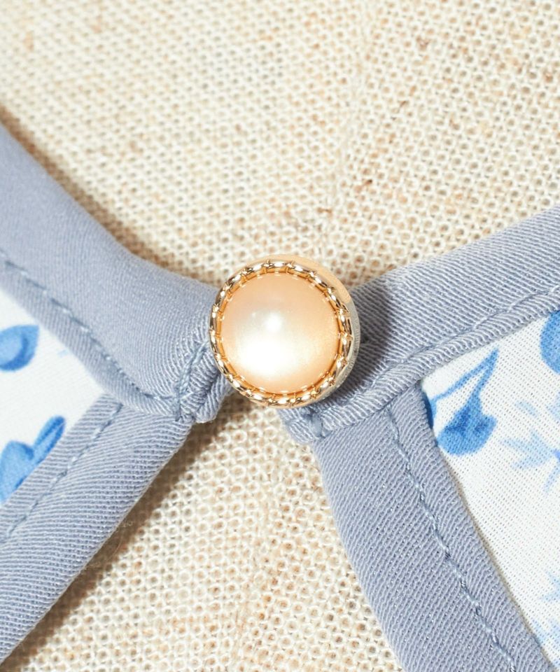 Button up (off white×blue)