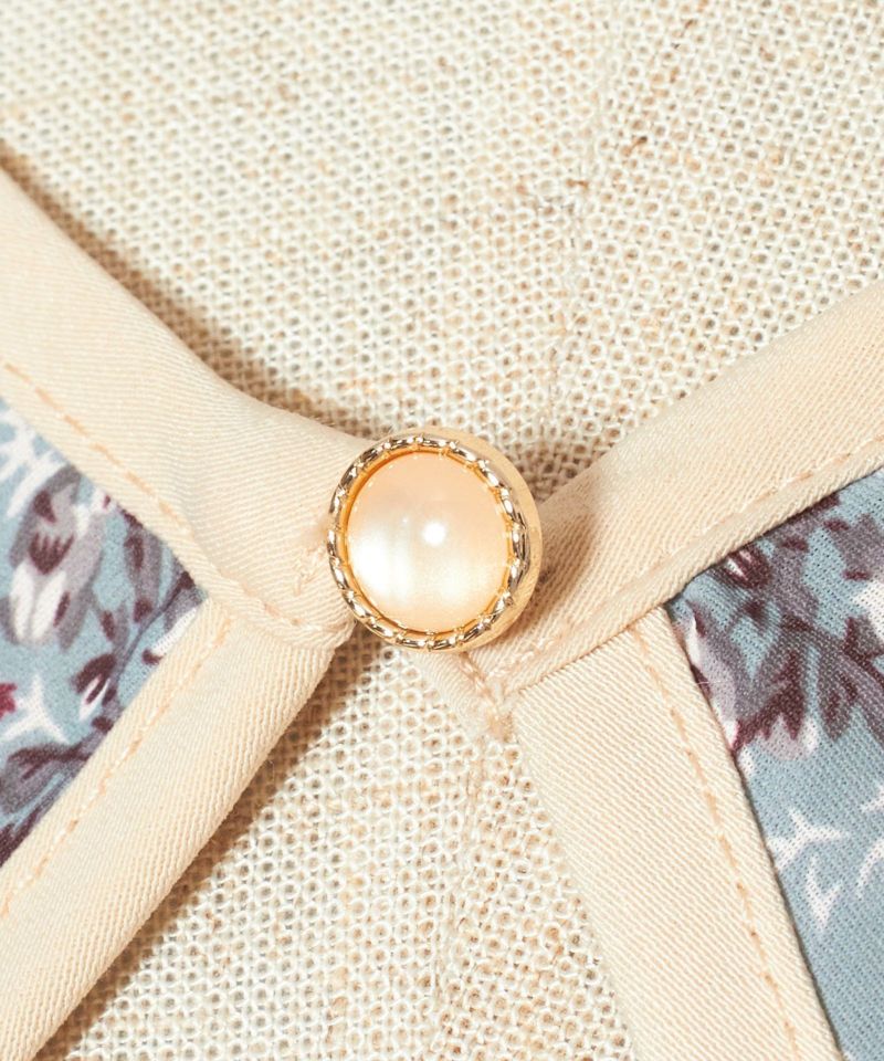 Button up (off white×blue)