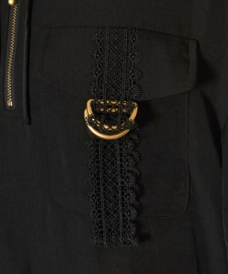 胸ポケットアップ (black)