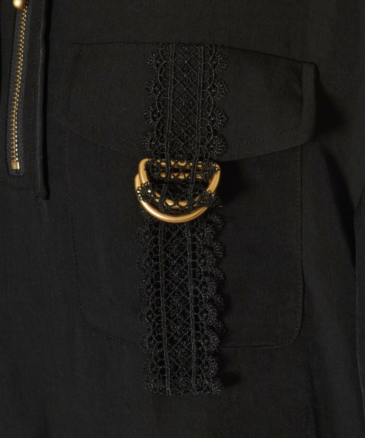 胸ポケットアップ (black)