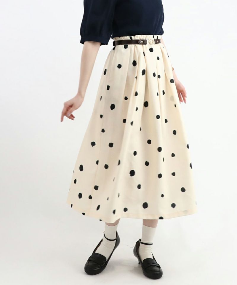 ivory×black / 160cm / belt arrangement