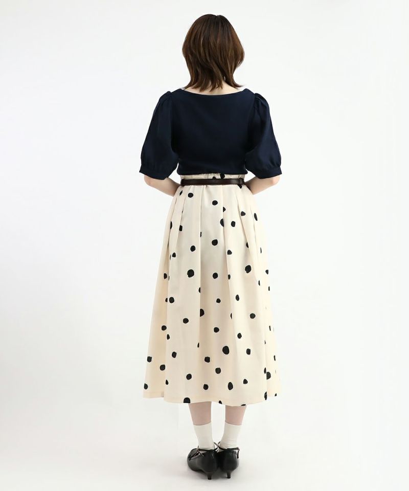 ivory×black / 160cm / belt arrangement