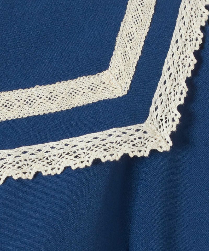 collar lace up (blue)