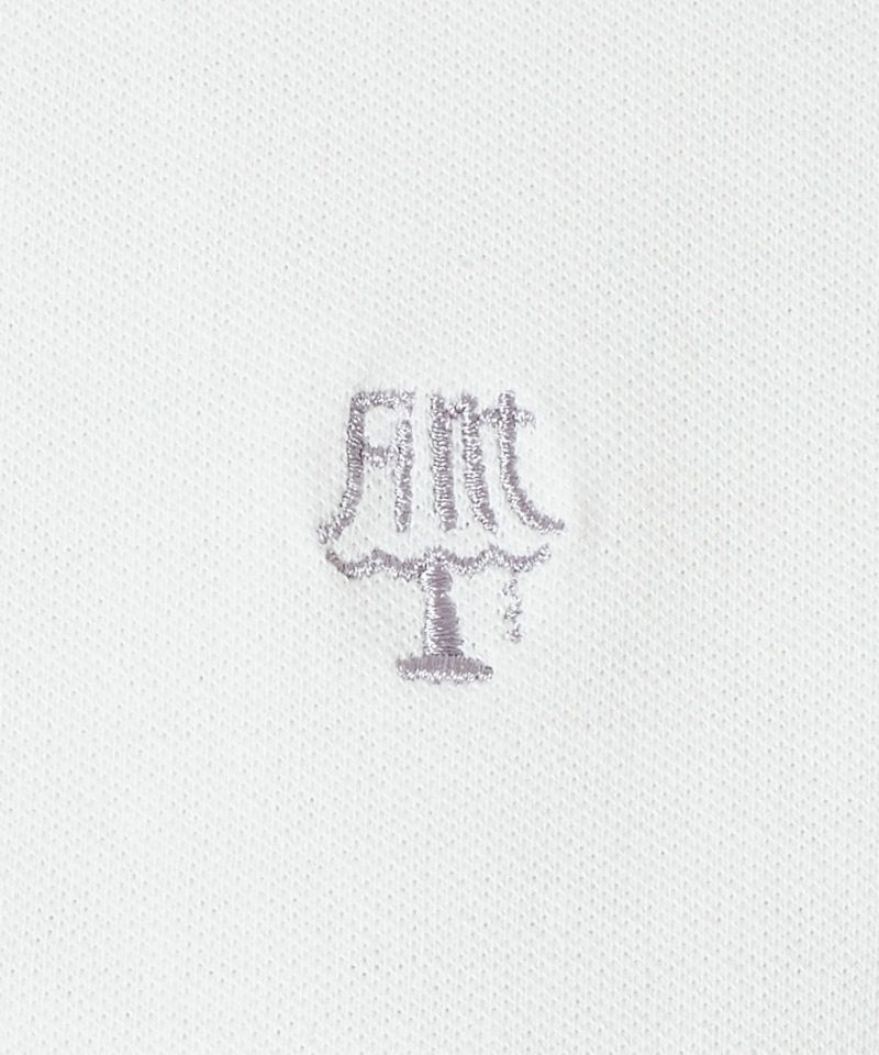 ロゴ刺繍アップ (off white×purple)