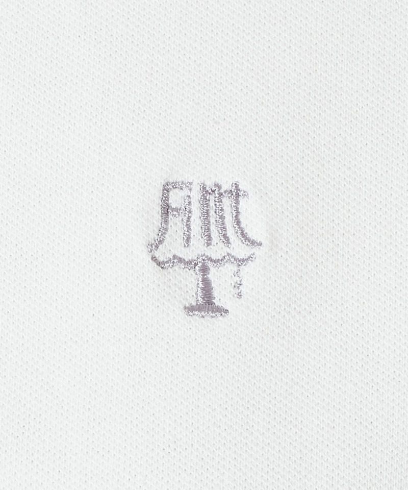 Logo embroidery up (off white×purple)