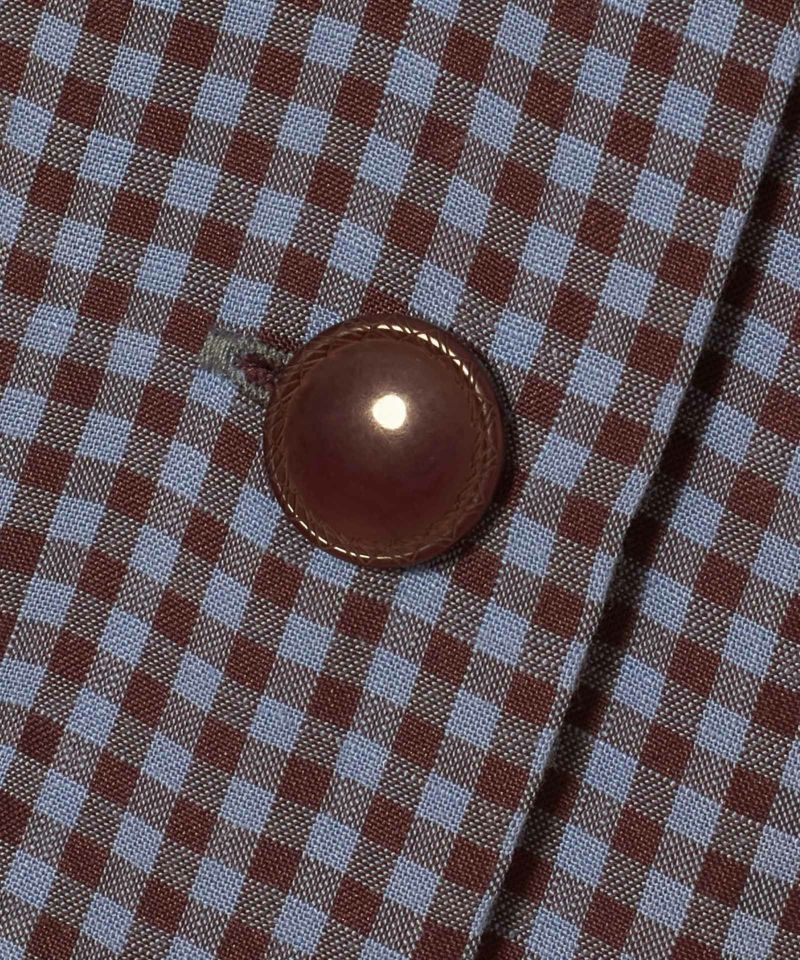 Button up (blue×brown)