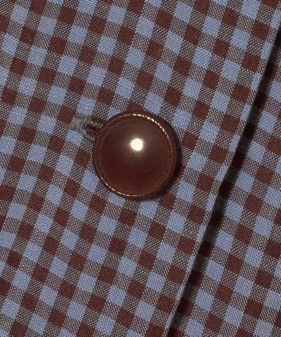 Button up (blue×brown)