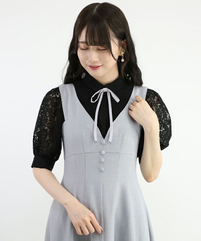 blue gray / 162cm / wearing SS size