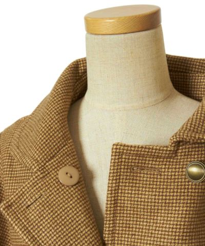 Inside button (beige×brown)
