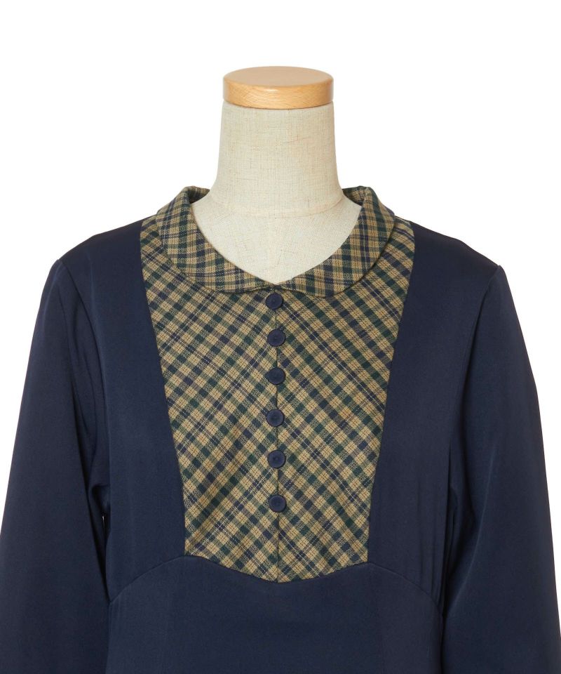 Front up (navy x green)