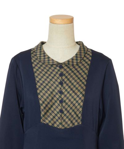 Front up (navy x green)