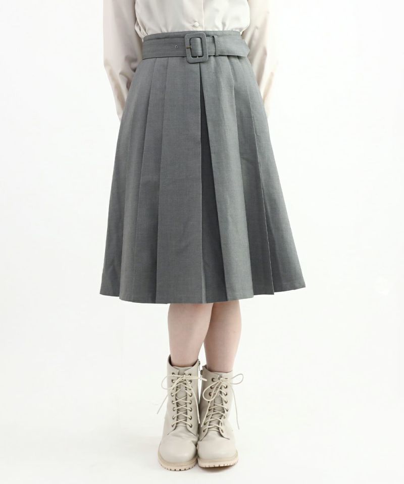 TARGETTO/ターゲット』DOUBLE BELT PLEATS SKIRT/ダブルベルト